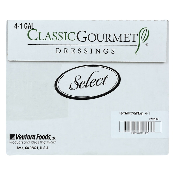 Classic Gourmet Select Spread Mayonnaise Style 1 gal., PK4 21592CGS - main